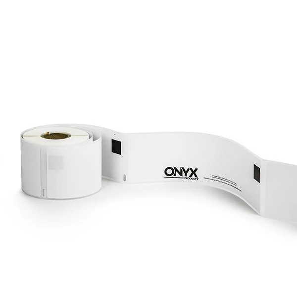 ONYX Products<sup>&reg;</sup> 2 1/8" x 7 1/2" DYMO & Seiko Compatible Shipping Label Roll, 110 Labels/Roll - Image 3