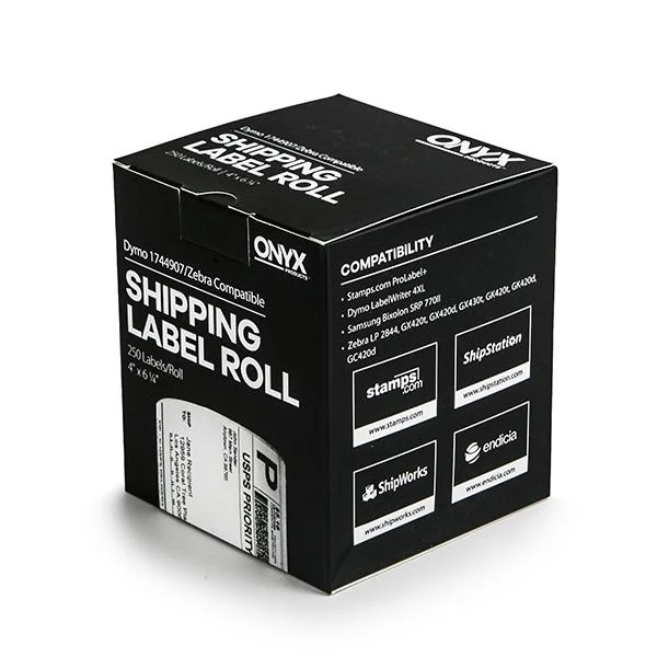 ONYX Products<sup>&reg;</sup> 4" x 6 1/4" DYMO Compatible Shipping Label Rolls, 250 Labels/Roll - Image 3